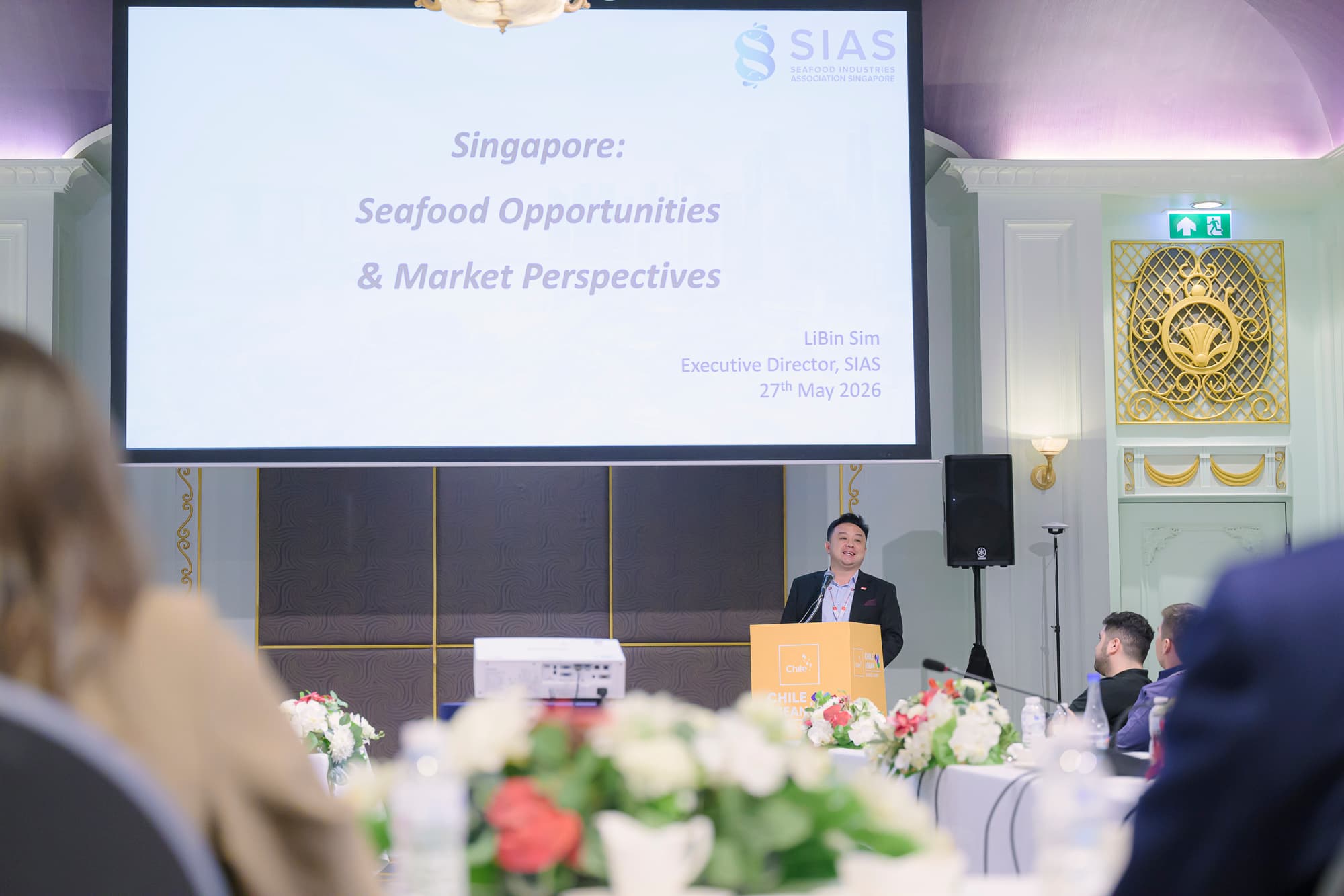 LiBin Sim speaking at the Meet the Buyers session